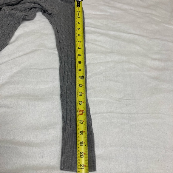 Zara Sweater Cable Knit Round Neck Gray Size M - Picture 9 of 15